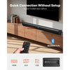 VEVOR Sound Bar for Smart TV, 2.1 Channel, 35-Inch Compact Soundbar TV Speakers with Built-In Subwoofer for Projector, Bluetooth AUX Connection, Easy Setup, 120W Surround Sound System for Home Audio