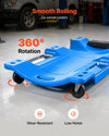 VEVOR 40 in Mechanic Creeper with LED Light, Low Profile Plastic Garage Creeper, 350 lbs Under Car Rolling Creeper with 6 Swivel Casters, Padded Headrest & Tool Trays for Auto Repair