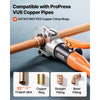 VEVOR Copper Pipe Crimping Tool, Hydraulic Driven Press Tool with 1/2" 3/4" 1" Jaws for VUS Type Copper Tube & 3/8", 1/2", 5/8", 3/4", 1" Jaws for ASTM F1807 PEX Pipe Copper Ring - with Carrying Case