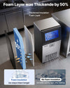 VEVOR Commercial Ice Maker Machine infographic - enhanced insulation performance