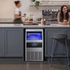 VEVOR Commercial Ice Maker Machine, 160 lbs/24h with 30 lbs Storage Capacity, Built-in/Freestanding/Under Counter, Stainless Steel Ice Maker with LED Display & Self-Cleaning, for Home Bar Restaurant