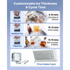 VEVOR Commercial Ice Maker Machine, 200 lbs/24h with 50 lbs Storage Capacity, Built-in/Freestanding/Under Counter, Stainless Steel Ice Maker with LED Display & Self-Cleaning, for Home Bar Restaurant