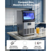 VEVOR Commercial Ice Maker Machine, 80 lbs/24h with 13 lbs Storage Capacity, Countertop/Freestanding/Under Counter, Stainless Steel Ice Maker with LED Display & Self-Cleaning, for Home Bar Restaurant