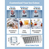VEVOR Commercial Ice Maker Machine, 90 lbs/24h with 13 lbs Storage Capacity, Countertop/Freestanding/Under Counter, Stainless Steel Ice Maker with LED Display & Self-Cleaning, for Home Bar Restaurant