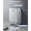 VEVOR Commercial Ice Maker Machine, 100 lbs/24h with 26 lbs Storage Capacity, Built-in/Freestanding/Under Counter, Stainless Steel Ice Maker with LED Display & Self-Cleaning, for Home Bar Restaurant