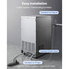 VEVOR Commercial Ice Maker Machine, 100 lbs/24h with 30-35 lbs Storage, Built-in/Freestanding/Under Counter, Stainless Steel Ice Maker with LED Display & Self-Cleaning, for Home Bar Restaurant