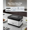 VEVOR Sous Vide Cooker, 800W Sous-Vide Machine, Suveed Cooking Machine with LED Digital Display, Glass Lid, Precise Temperature & Timer Control, for Family & Friends, All-in-One Sous Vide Pot