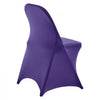VEVOR 50 Pcs Purple Chair Covers, Polyester Spandex Chair Cover, Stretch Slipcovers for Wedding Party Dining Banquet Flat-Front Chair Covers, Fits Chair Measures up to 17.72 x 18.11 x 30.31 inch
