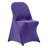 VEVOR 50 Pcs Purple Chair Covers, Polyester Spandex Chair Cover, Stretch Slipcovers for Wedding Party Dining Banquet Flat-Front Chair Covers, Fits Chair Measures up to 17.72 x 18.11 x 30.31 inch