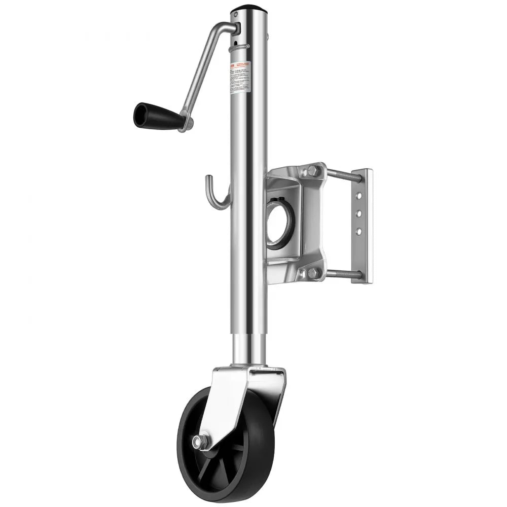 VEVOR Trailer Jack with Wheel, 1000 lbs Load Capacity, Heavy Duty Swivel Boat Trailer Jack with PP Single Wheel & Ergonomic Handle, 10-inch Lift, Fit for RVs, Boats, Horse Trailers, Utility Trailers