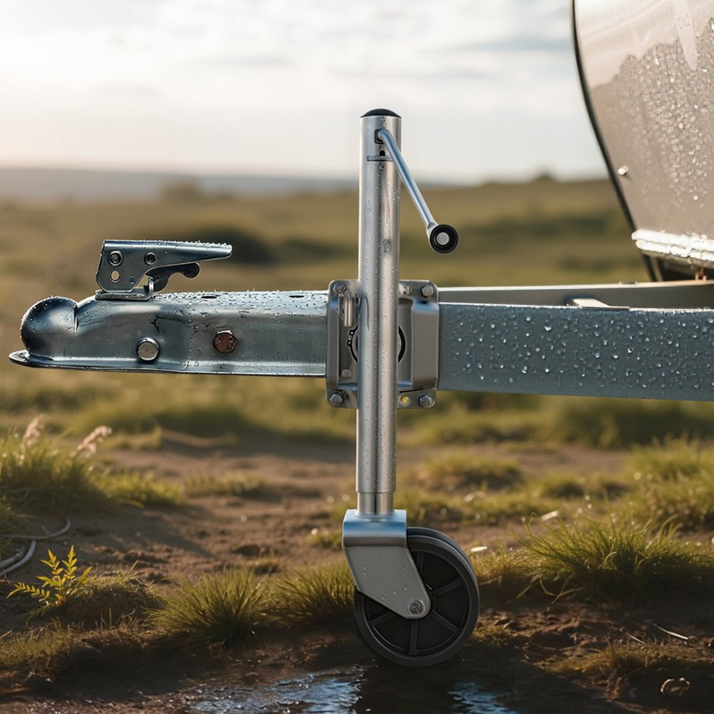 VEVOR Trailer Jack with Wheel, 2000 lbs Load Capacity, Heavy Duty Swivel Boat Trailer Jack with PP Dual Wheel & Ergonomic Handle, 15-27 Inch Lift Range, Fit for RVs, Boats and Utility Trailers