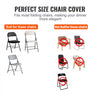 VEVOR Stretch Spandex Folding Chair Covers, Universal Fitted Chair Cover, Removable Washable Protective Slipcovers, for Wedding, Holiday, Banquet, Party, Celebration, Dining (30PCS Ivory White)