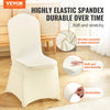 VEVOR Stretch Spandex Folding Chair Covers, Universal Fitted Chair Cover, Removable Washable Protective Slipcovers, for Wedding, Holiday, Banquet, Party, Celebration, Dining (30PCS Beige)