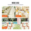 VEVOR Stretch Spandex Folding Chair Covers, Universal Fitted Chair Cover, Removable Washable Protective Slipcovers, for Wedding, Holiday, Banquet, Party, Celebration, Dining (50PCS Ivory White)