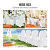 VEVOR Stretch Spandex Folding Chair Covers, Universal Fitted Chair Cover, Removable Washable Protective Slipcovers, for Wedding, Holiday, Banquet, Party, Celebration, Dining (30PCS White)