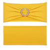 VEVOR Stretch Spandex Chair Sashes, Chair Slipcover and Stretch Chair Sash with Round Buckle, Elastic Chair Bands, Fitting Wedding, Holiday, Banquet, Party Chair Decoration (100 PCS Golden Yellow)
