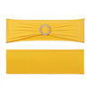 VEVOR Stretch Spandex Chair Sashes, Chair Slipcover and Stretch Chair Sash with Round Buckle, Elastic Chair Bands, Fitting Wedding, Holiday, Banquet, Party Chair Decoration (50 PCS Golden Yellow)