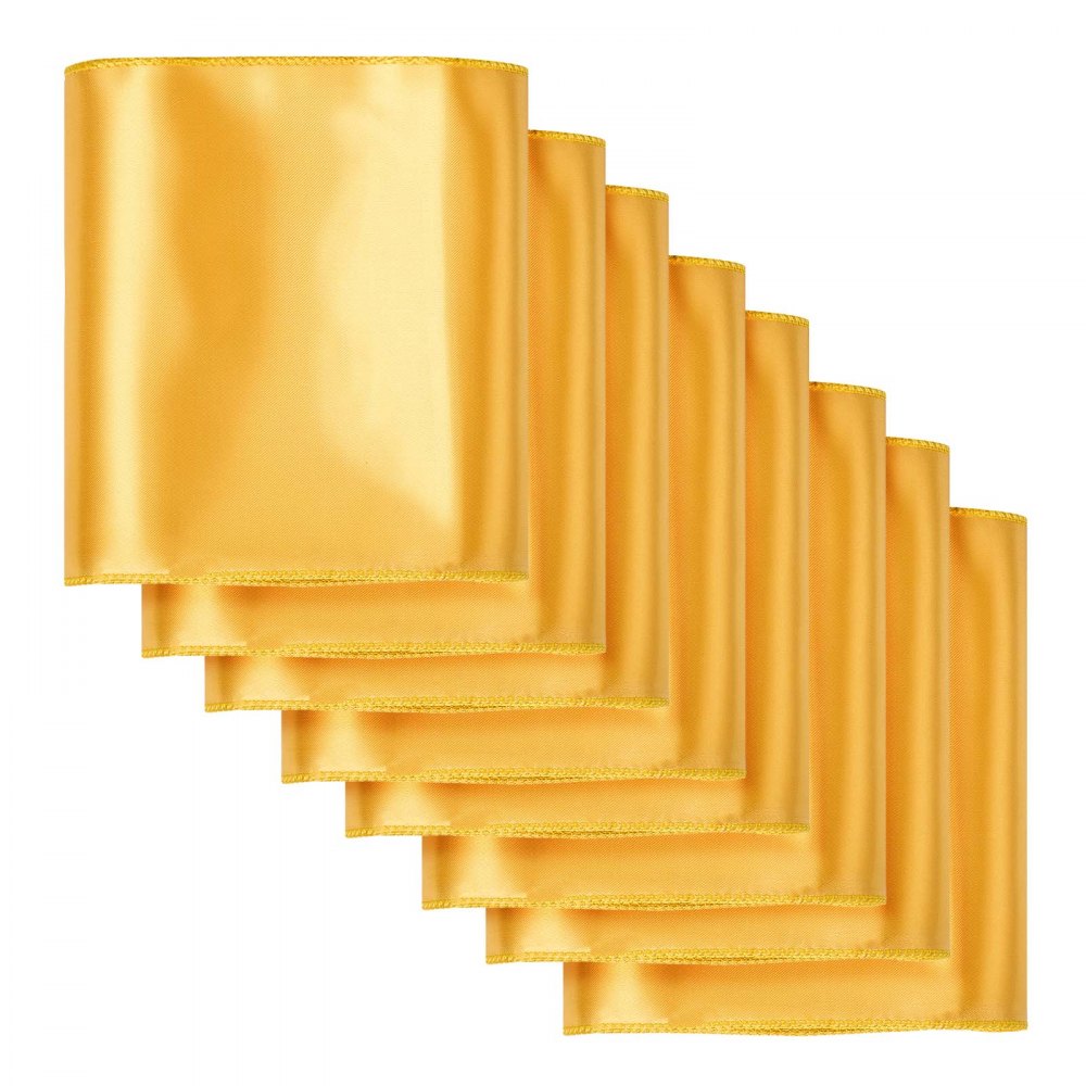 VEVOR Satin Chair Sashes Bows, 50PCS Chair Ribbon Ties Back Sash, 7 x 108 inch, Gold Wedding Reception Decoration, for Wedding Ceremony Baby Shower Party Events Banquet Chair Cover Decoration