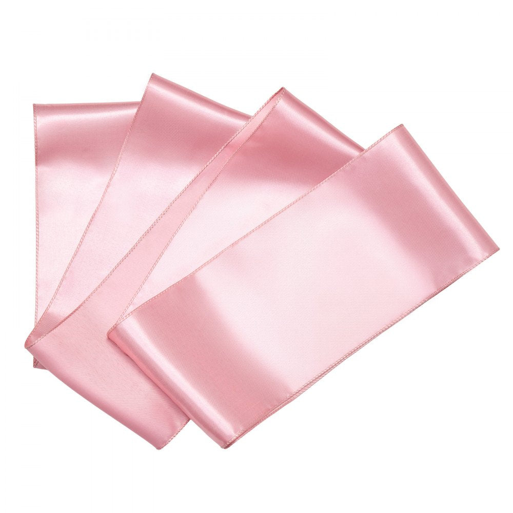 VEVOR Satin Chair Sashes Bows, 100PCS Chair Ribbon Ties Back Sash, 7 x 108 inch, Rose Gold Wedding Reception Decoration, for Wedding Ceremony Baby Shower Party Events Banquet Chair Cover Decoration