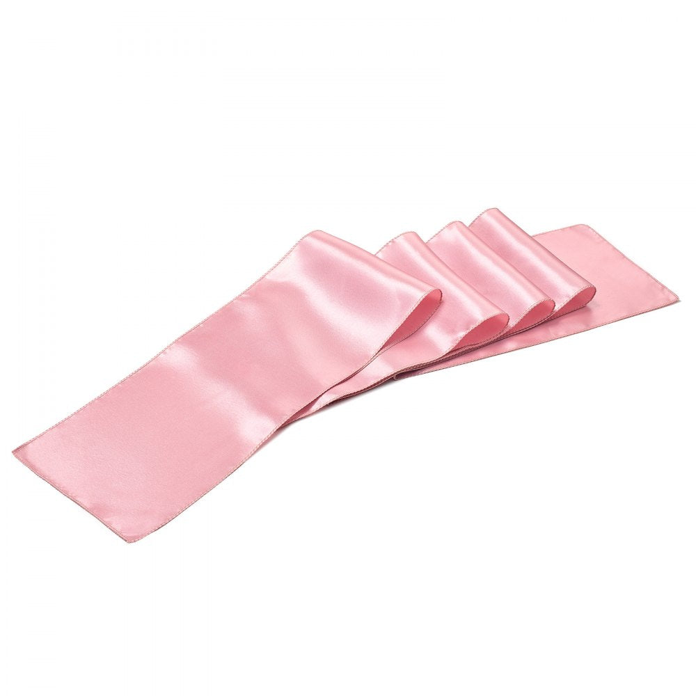 VEVOR Satin Chair Sashes Bows, 50PCS Chair Ribbon Ties Back Sash, 7 x 108 inch, Rose Gold Wedding Reception Decoration, for Wedding Ceremony Baby Shower Party Events Banquet Chair Cover Decoration