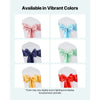 VEVOR Satin Chair Sashes Bows, 100PCS Chair Ribbon Ties Back Sash, 7 x 108 inch, Light Blue Wedding Reception Decoration, for Wedding Ceremony Baby Shower Party Events Banquet Chair Cover Decoration