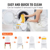VEVOR Stretch Spandex Folding Chair Covers, Universal Fitted Chair Cover with Chair Sashes, Removable Washable Protective Slipcovers, for Wedding, Holiday, Banquet, Party, Dining (50 Set Gold & White)