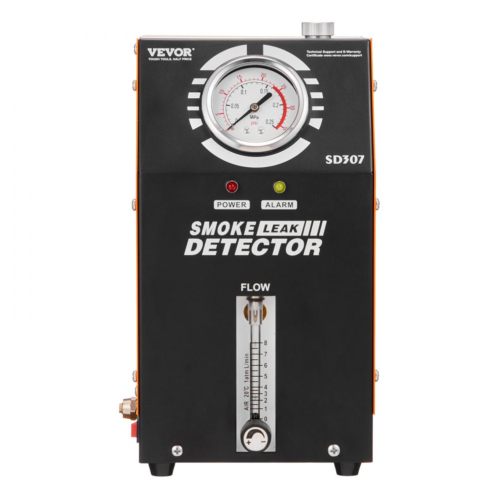 VEVOR Automotive Smoke Machine Leak Detector, EVAP Vacuum Fuel Leak Tester with Built-in Air Pump, Pressure Gauge & Flow Meter, 2-Mode Vacuum Pipe Fuel Diagnostic Detector for 12V Cars Trucks Boats