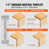 VEVOR Dovetail Jig, 12 in Width, Dove Tailing Router Jigs with 4 Router Bits & 3 Templates, Precise Alignment Dove Tail Jig, Mortise and Tenon Woodworking Tools for Furniture & Wood Cabinet Making
