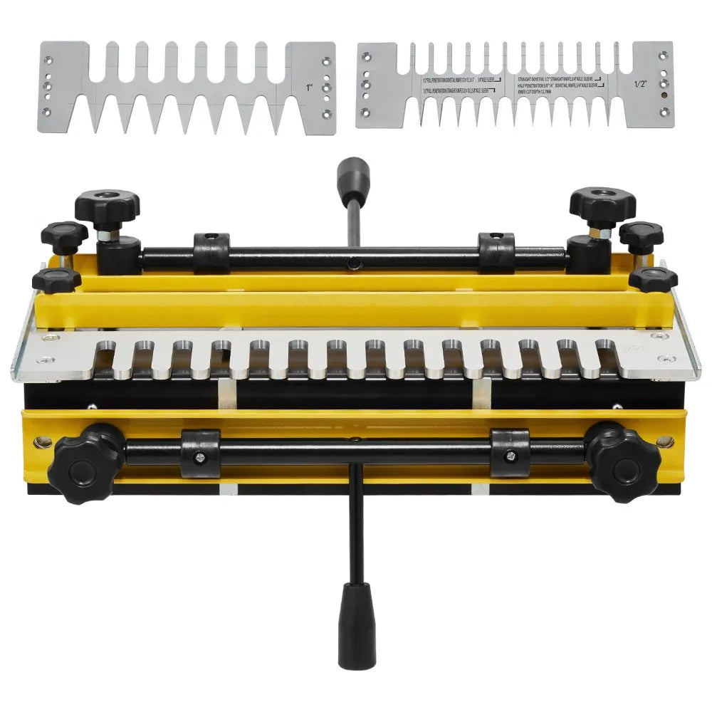VEVOR Dovetail Jig, 12 in Width, Dove Tailing Router Jigs with 4 Router Bits & 3 Templates, Precise Alignment Dove Tail Jig, Mortise and Tenon Woodworking Tools for Furniture & Wood Cabinet Making