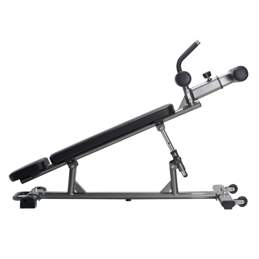 VEVOR Sit Up Bench, Decline Ab Bench with Reverse Crunch Handle, with 4 Adjustable Height Settings, Heavy Duty Steel, 1000 Lbs Capacity, for Home Gym Workouts, Strength Training, Full Body Muscles