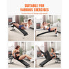 VEVOR Sit Up Bench, Folding Curved Decline Ab Bench, with 5 Adjustable Height Settings, Heavy-Duty Steel, Non-Slip Design, 500 Lbs Capacity for Home Gym Workouts, Strength Training, Full Body Muscles