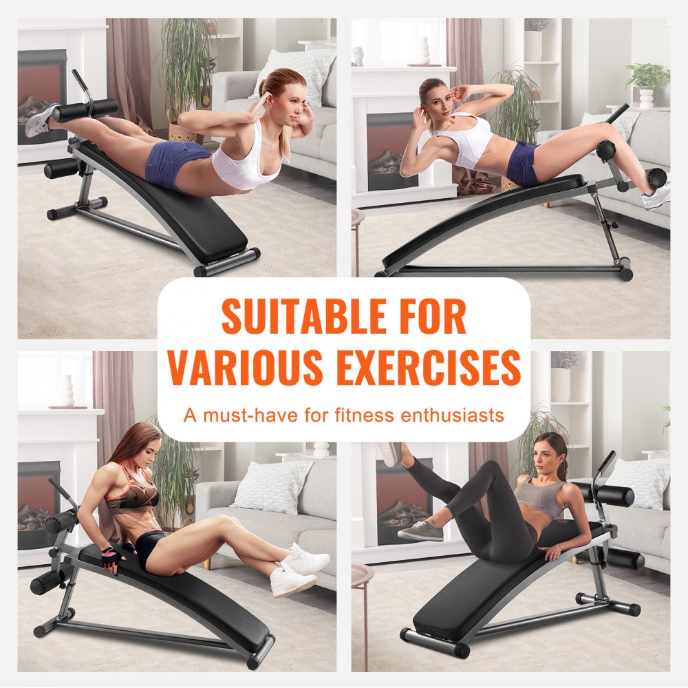 VEVOR Weight Bench, Adjustable Strength Training Bench, Press Bench for Full Body Workout, 600 LBS Multi-Purpose Sit up Bench for Home Gym Exercise, Incline Decline Bench with Reverse Crunch Handle