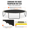 VEVOR Replacement Trampoline Mat, Jumping Mat Fits 12ft Frame, Universal Jumping Mat for 12ft Round Trampoline, Reinforce UV-Resistant Mat with Spring Tool & Durable V-Rings, Fit 5.5" Spring Length