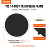 VEVOR Replacement Trampoline Mat, Jumping Mat Fits 14ft Frame, Universal Jumping Mat for 14ft Round Trampoline, Reinforce UV-Resistant Mat with Spring Tool & Durable V-Rings, Fit 6.5"-7" Spring Length