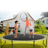 VEVOR Replacement Trampoline Mat, Jumping Mat Fits 14ft Frame, Universal Jumping Mat for 14ft Round Trampoline, Reinforce UV-Resistant Mat with Spring Tool & Durable V-Rings, Fit 6.5"-7" Spring Length