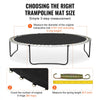VEVOR Replacement Trampoline Mat, Jumping Mat Fits 15ft Frame, Universal Jumping Mat for 15ft Round Trampoline, Reinforce UV-Resistant Mat with Spring Tool & Durable V-Rings, Fit 6.5" Spring Length