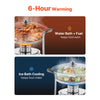 VEVOR Chafing Dish Buffet Set, 5 Qt 4 Pack, Stainless Steel Chafer with 4 Full Size Pan, Round Catering Warmer Server with Glass Lid Water Pan Folding Stand Fuel Holder, for Wedding Party Banquet