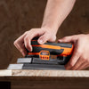 VEVOR Sheet Sander, 3/8 Sheet 3A EC Brushless Sander, Max. 10000RPM Variable Speed Sheet Finishing Sander with 10PCS Sandpapers and Vacuum Cleaner Adapter for Woodworking