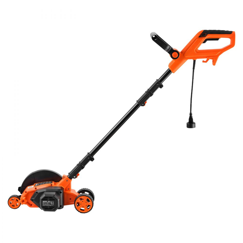 VEVOR Lawn Edger, 8-inch Blade Length, 12 Amp Electric Edger Lawn Tool, 4000 RPM, with 3-Position Blade Depth, 65 Mn, Pivoting Handle, Dual Wheels, for Lawns, Driveways, Yards, and Sidewalk Edges