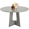 VEVOR Round Dining Table, 47 inch Wood Table for 4-6 Person, Farmhouse Circle Dinner Furniture, Rustic Leisure Tables with Thick Wooden Legs, for Home Kitchen Living Room, Grey (Only Table)