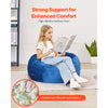 VEVOR Bean Bag Chair, 3 feet Round Bean Bag Chair with Removable and Washable Cover, 25D Memory Foam Filled with Soft and Smooth Dutch Velvet, Bean Bag for Bedroom or Playroom, Blue