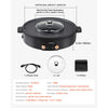 VEVOR Hot Pot with Grill, 1800W 2-in-1 Electric Smokeless Grill and Hot Pot, Korean BBQ Shabu Shabu Hotpot with Separate Dual Temperature Control, Non-stick Pan, for 2-8 People Family Dining