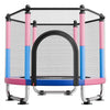 VEVOR 55" Trampoline for Kids, 4.6 FT Toddler Mini Trampoline, 132 lbs Capacity Indoor Outdoor Play Toys with Enclosure Net, Swing, and Basketball Hoop, Christmas Toys Birthday Gifts for Girls Boys