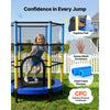 VEVOR 55" Trampoline for Kids, 4.6 FT Toddler Mini Trampoline, 132 lbs Capacity Indoor Outdoor Play Toys with Enclosure Net, Easy to Assemble, Christmas Toys Birthday Gifts for Girls Boys