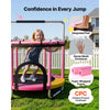 VEVOR 60" Trampoline for Kids, 5 FT Toddler Mini Trampoline, 132 lbs Indoor Outdoor Play Toys with Enclosure Net and Adjustable Gymnastics Bar, Christmas Toys Birthday Gifts for Girls Boys