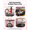 VEVOR 60" Trampoline for Kids, 5 FT Toddler Mini Trampoline, 132 lbs Indoor Outdoor Play Toys with Enclosure Net and Adjustable Gymnastics Bar, Christmas Toys Birthday Gifts for Girls Boys