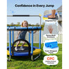 VEVOR 60" Trampoline for Kids, 5 FT Toddler Mini Trampoline, 132 lbs Indoor Outdoor Play Toys with Enclosure Net and Adjustable Gymnastics Bar, Christmas Toys Birthday Gifts for Girls Boys