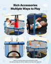 VEVOR 60" Trampoline for Kids, 5 FT Toddler Mini Trampoline, 132 lbs Indoor Outdoor Play Toys with Enclosure Net and Adjustable Gymnastics Bar, Christmas Toys Birthday Gifts for Girls Boys