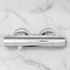 VEVOR Thermostatic Shower Faucet Valve, 100℉ Secure Lock Thermostatic Shower Valve Trim Mixer, Hot Cold Water Showering Faucet Temperature Control Valves for Bathroom, RV, Leak-Proof & Chrome Plated
