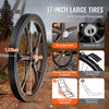 VEVOR Deer Cart, 500 LBS Capacity Folding Game Cart, Deer Cart Game Hauler with 17" Big Rubber Wheel & Ergonomic Handle, Heavy-Duty Game Cart Accessories, Utility Gear Dolly for Hunting Fishing Hiking
